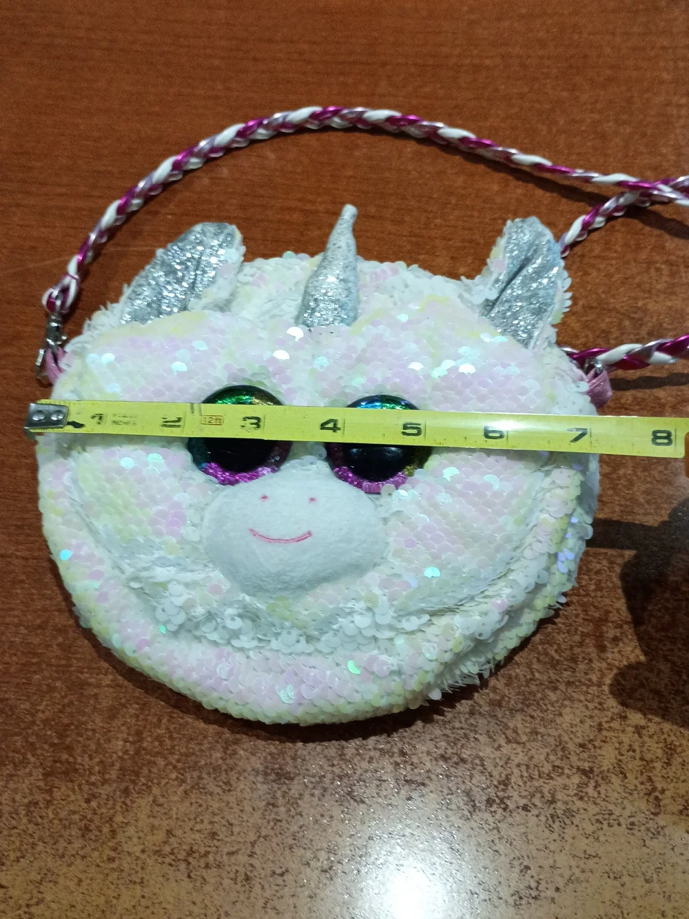 TY Fashion Diamond Unicorn Flip Sequin Crossbody Bag